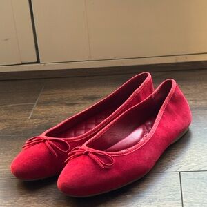 Birdies Red Women's Flats with Bow